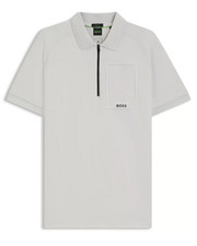 HUGO BOSS MENS GREY POLO URBAN TECH 50544002054