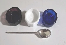 Mosser~Open  Salt With Spoon~LOT OF 3