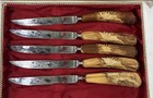Anton Wingen Jr. Solingen Germany Wildlife Scene Engraved Knife Set Of 5 — photo 2