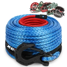 X-BULL 32000LBS 3/8" x 85ft Blue Winch Rope Synthetic Recovery Rope Truck 4WD4×4