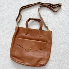 Sseko Designs Handmade Leather Tote w/ Crossbody Strap