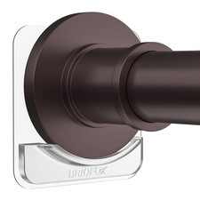BRIOFOX Adhesive Shower Curtain Rod Holder No Small, Transparent White