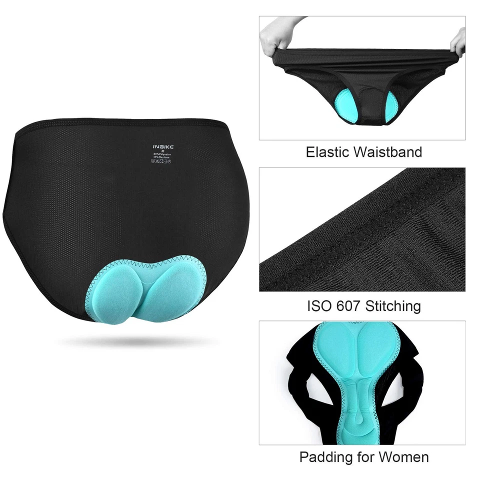 INBIKE Pantalones Cortos Ciclismo Mujer para Bicicleta Ropa Interior Shorts - Imagen 4 de 4