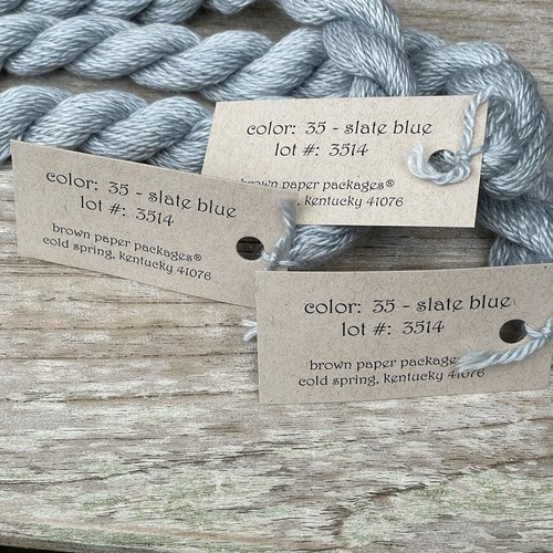 Silk & Ivory 50% Silk / 50% Wool Needlepoint Thread, Fiber Lot of 3 Blue - Picture 4 of 6