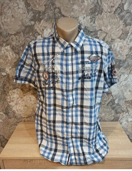 Men Camp David Shirt White Cotton 40 /L / 48 #XIX