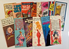 16 Vtg 1960s Greeting Cards Lot Unused NOS Mid Century Mod Humorous Ephemera Set