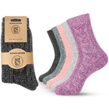 Alpaca Wool Socks Women Hiking Warm Winter Thick Gifts For Mom Cozy Thermal