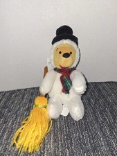 Disney Snowman Pooh 8  Inch Plush Toy Mini-Bean Bag Winnie The Pooh Bear NWT