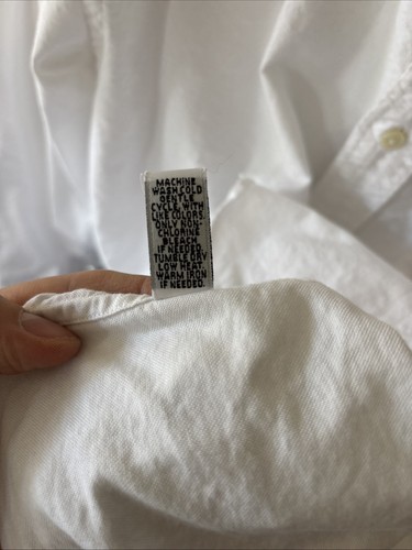 J. Press White Oxford Cloth Button Down Shirt 100% Cotton Made In USA Size 16 - Picture 5 of 8