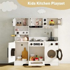 New CuisinSmart Wooden Kids Play Kitchen Luxury Coffee Bar Toy Set 11 Pcs
