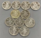 11 Engelhard 1ozt 999+ Fine Silver Prospectors 4-1982 5-1984 1985 1986 L25246