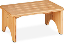 Sgabello Poggiapiedi in Bambù, Sgabellino Appoggia Piedi Rialzo Bagno, Soggiorno