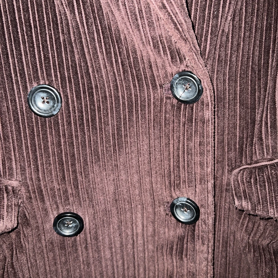 Free People длинный ребристый вельветовый коричневый Тренч бушлат пальто мягкий XS ретро - Изображение 4 из 4