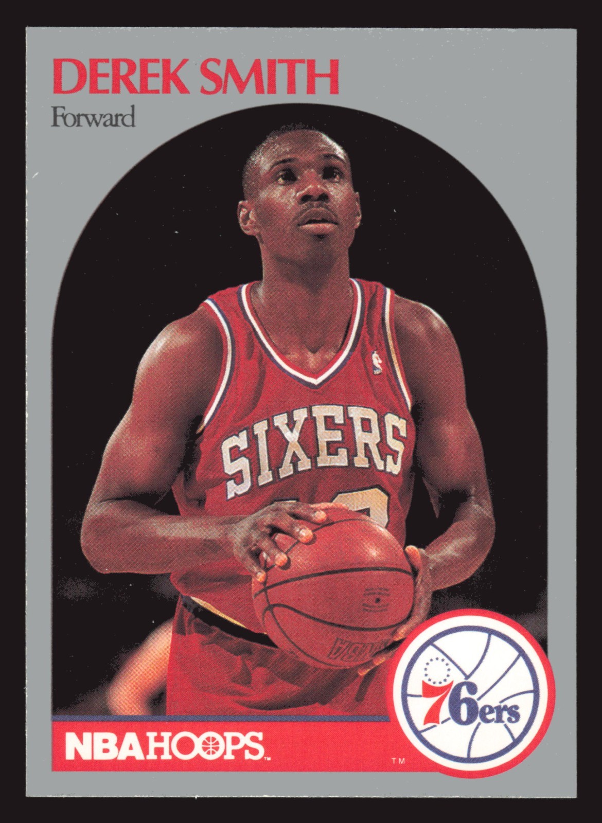 Derek Smith 1990-91 Hoops #231 Short Print 76ers NBA Basketball Card