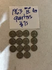 1963 Quarters Set Of 14 #929
