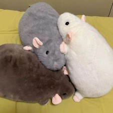 Cute 35/50cm Mouse Doll Cartoon Plush Flower Branch Rat Doll Soft Oversized