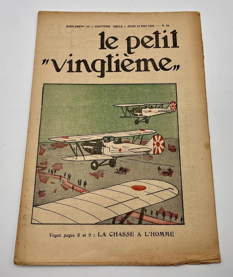 Le Petit Vingtième 20 - Tintin en Extrême-Orient - La chasse l'homme - 1935 - Photo 1/4