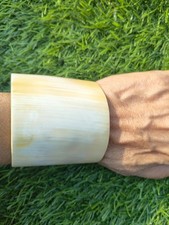 Natural Buffalo Horn Cuff Bracelet Horn Bangle Ethnic Jewelry Bangle Mix White