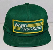 Vintage Ward Trucking Snapback Hat Trucker Hat Made In USA Green