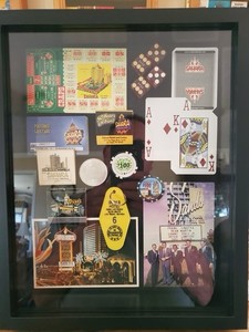 Vintage Las Vegas Casino Shadow Box – Sahara, Dunes, Sands – Chips, Dice, Cards