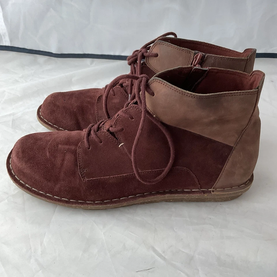 Botines Clarks Tamitha Key Side Cremallera Gamuza Caoba Marrón Mujer Talla 9.5 Foto 4 de 4