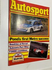 AUTOSPORT Magazine 14/03/1985; Dumfries at Ferrari/ F 3000 countdown/ Metro succ