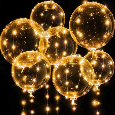 LED Ballons, 7er Pack 20 Zoll Bobo Ballons mit 10 ft LED Lichterkette für Val...