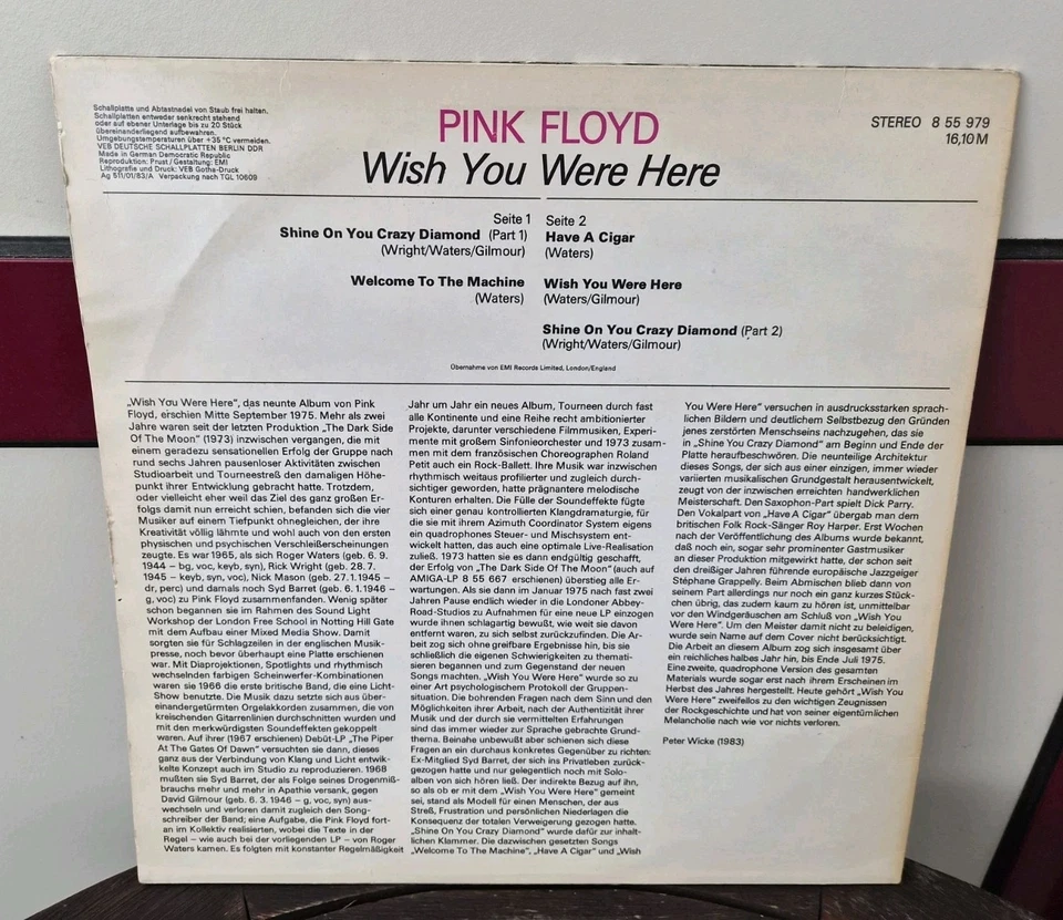 Pink Floyd Wish You Were Here · Lp, Foto 2 von 3