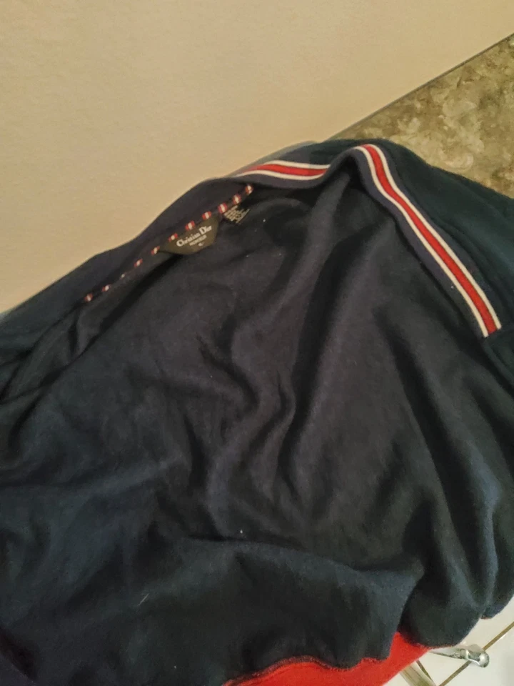 复古 90 年代 Christian Dior monsieur 夹克 尺寸 XL 蓝色 — 第 3/4 张图片