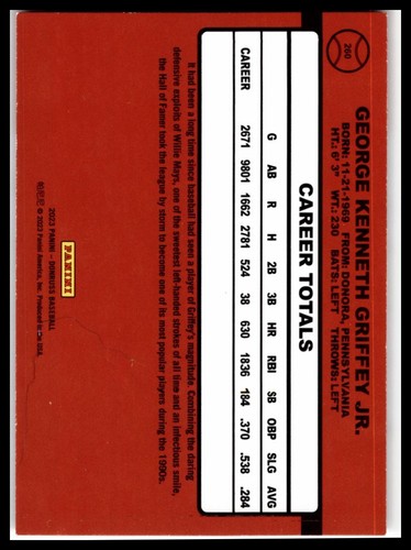 2023 Donruss #260 Ken Griffey Jr. - Picture 2 of 2