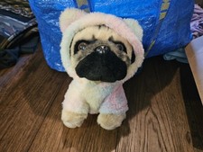 GUND Doug The Pug Dog Fuzzy Soft Tie Dye Hoodie Plush Stuffed Animal Toy 9