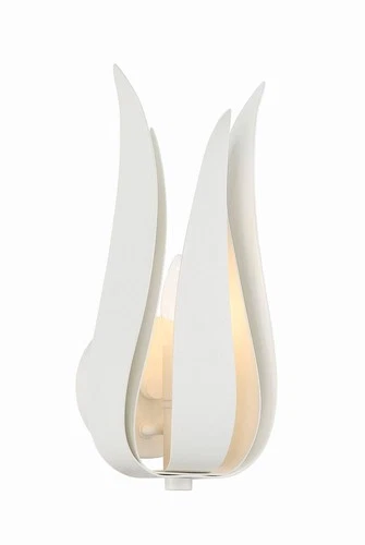 Crystorama Broche 14" High Matte White Wall Sconce - Picture 2 of 8