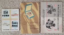 1954 FORD OWNERS MANUAL & EXTRA LITERATURE CUSTOMLINE MAINLINE