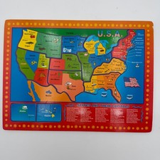 Childrens Puzzle of America States and Their Capitols 10 Piece