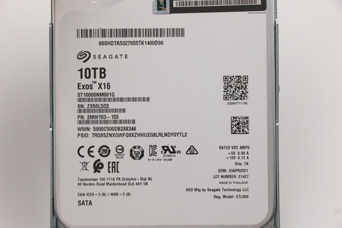 Lenovo ThinkSystem 10TB 00MX092 7XB7A00060 3.5in 7.2K SATA 6Gbps 512e HDD DRIVE - Afbeelding 2 van 7