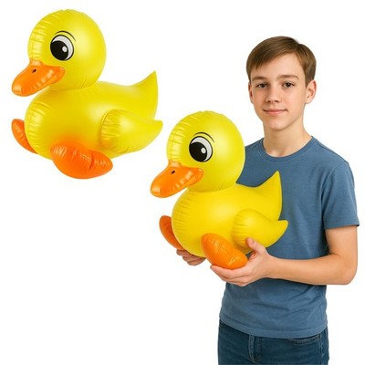 Aufblasbare 42 cm gelbe Ente Pool Schwimmer - Spaß Party Requisite für Kinder & Erwachsene
