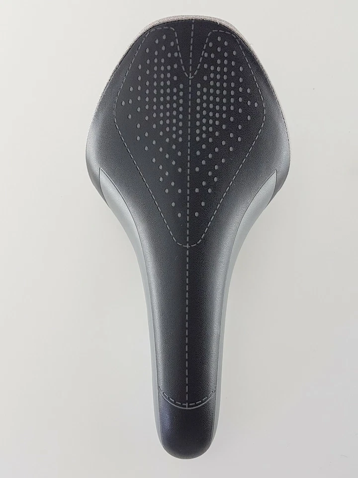 VELO Bicycle Saddle, Dual Density Base, MTB Road Seat 138mm Wide Black/Grey - Image 3 of 4