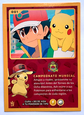 CARD POKEMON MASTER JOURNEYS 3R #001 ASH KETCHUM & PIKACHU 2023 PERU TCG