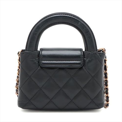 Chanel Matelasse Leather Chain Shoulder Bag Black Gold Metal Fittings AP3435 - 第 2/13 張圖片