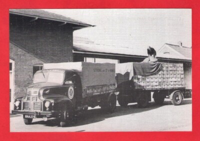 Motor Cards Postkarte ~ Leyland Comet & Trailer - Strong Brewery Romsey: Apr 1956