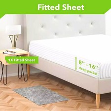 100% P Cotton Satin Stripe Fitted Sheet Hotel Quality Double Bed Mattress Cover