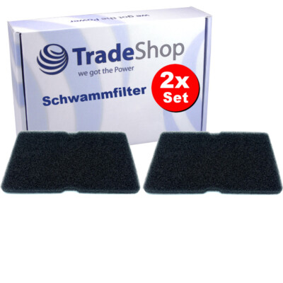 2x Schwammfilter für smeg DHT71EIT-ITA, DHT71EUK, DHT71EUK-1, DHT73LES, DHT73LIT