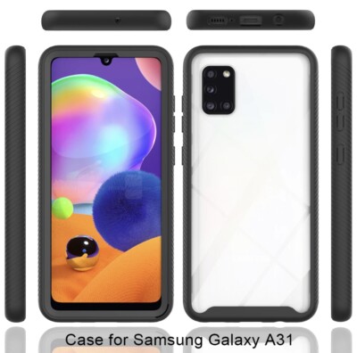 For Samsung Galaxy A31 Case Ultra Slim Built-In Screen Protector Phone Cover