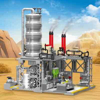 717PCS New Chemical Plant Building Blocks Natural Gas Storage Laboratory Bricks