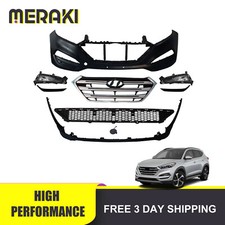 New Front Bumper Kit Fits 2016-2018 Hyundai Tucson With Grille And Fog Light