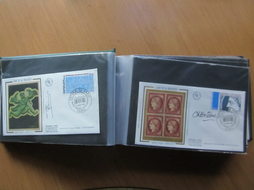 DESTOCKAGE : COLLECTION 68 LETTRES + CARTES ARPHILA - DONT 23 SIGNEES - Photo 2/4