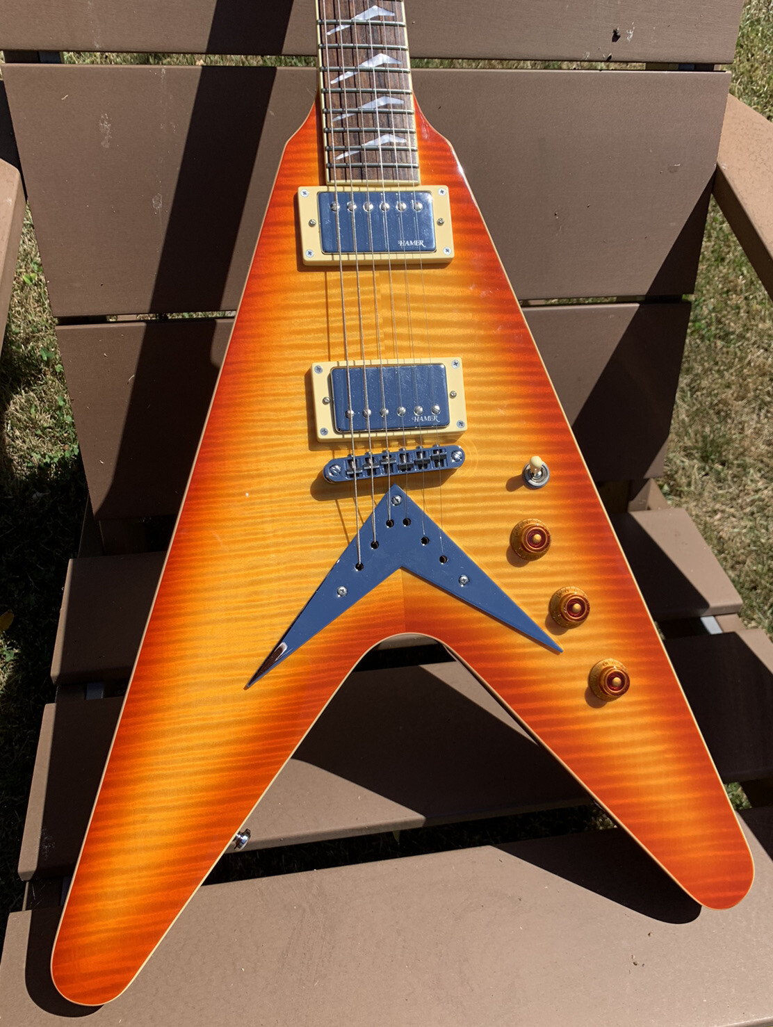 Gibson Custom Flying V Standard Washed Cherry ubicaciondepersonas