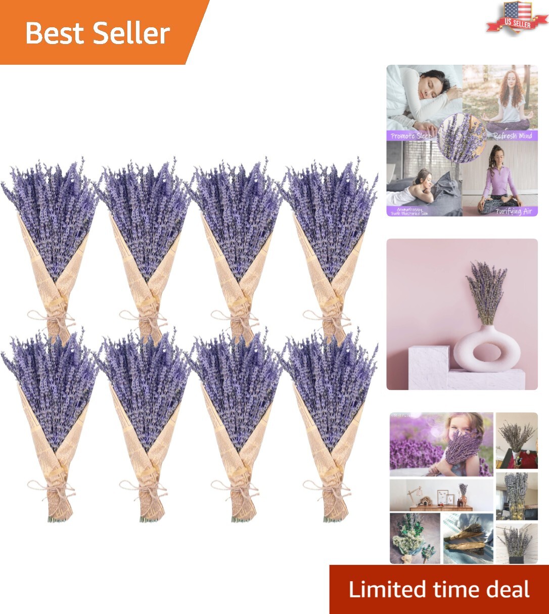 Natural Dried Flowers - 8 Bundles of 1200 Stems for Stunning Arrangements-image