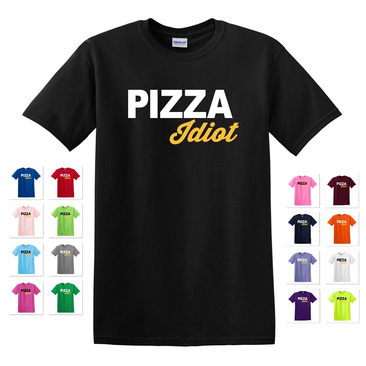PIZZA IDIOT CAESARS LITTLE GENIUS PARODY FUNNY JOKE HUMOR GAG GIFT