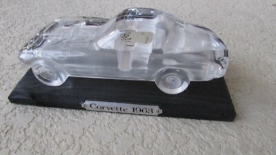 Hofbauer 24% Crystal glass 1963 Chevy Corvette 3 window coupe W. Germany 1980's